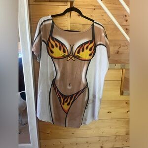 Vintage Body Dreams Bikini tee shirt beach coverup